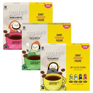 맥널티 공정무역 아이브루 플러스 100개입+펭수피규어 증정 (오리지널/스테비아/헤이즐넛) 택1