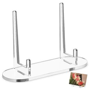 1pc 아크릴 클리어 스탠드 아크릴 이젤 디스플레이 스탠드 플레이트 카드용 다기능 디스플레이 스탠드