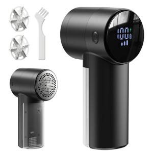 디지털 디스플레이가 있는 충전식 보풀 제거기, 3단 속도 조절 스웨터/옷감용 휴대용 전기 보풀 제거기