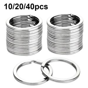 10/20/40개 분리형 키링, 대량 키링, 평면 키체인 링, 가정용 자동차 키 가방 걸이 액세서리