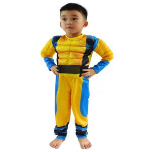 새로운 늑대 어린이 공연 의상 할로윈 코스튬 세트 점프수트 근육 의상 무대 공연 의상 여성 패션