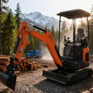 EPA 미니 굴삭기 1.8T 빠른 배송 쿠보타 엔진 크롤러 굴삭기 미니 백킹 농장 가정용 2톤 유로 5 CE