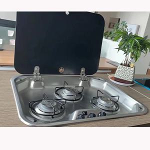 휴대용 RV 3구 가스레인지 야외 요리 캠핑 액세서리 RV 가스레인지