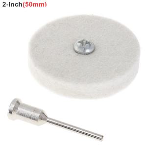 2 인치 T 자형 흰색 양모 연마 휠 미러 연마 버퍼 면 패드 표면 연마 연삭 용 3mm 생크