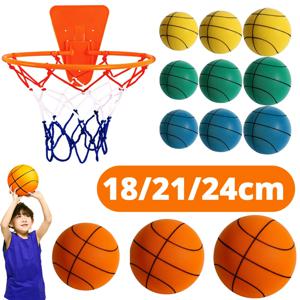 바운싱 음소거 공 사일런트 폼 농구 실내 사일런트 공 팻 농구 사일런트 유아 장난감, 에어 바운스 농구, 18 cm, 21 cm, 24cm