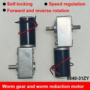 12V 웜 기어 DC 감속 모터 24V 자동 잠금 모터 5840-31ZY 자동 커튼 기계 모터 고토크 단일/이중 샤프트