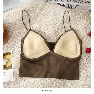 여성 섹시 크롭탑 브라 튜브탑 여성 스트리트웨어 민소매 심리스 스포츠 브라 크롭 캐미솔 탑 티 반다우 탑 베이직 탱크