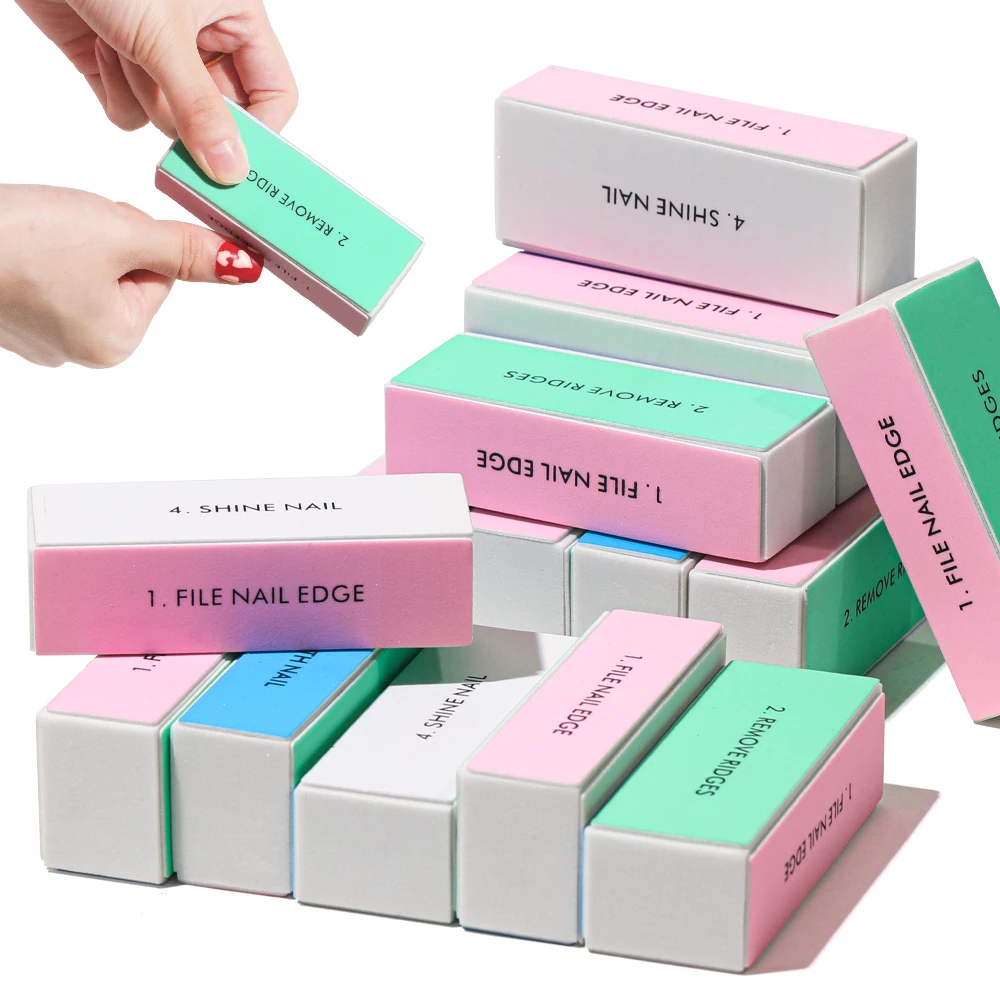 린만다 1/20개 네일 버퍼 블록 네일 파일 및 버퍼 스무스 버프 샤인 전문가용 네일 파일 (가정 및 살롱 DIY용)