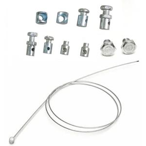 11개/세트 범용 스로틀 클러치 케이블 수리 키트 무납땜 니플 슬리브 너트 세트 케이블 포함 잔디깎이 로터베이터 부품