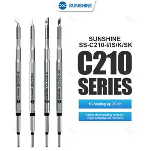 SUNSHINE 통합 납땜 다리미 팁 및 히팅 코어, GVM T210 용 효율적인 열전도 온도 회복, C210 시리즈