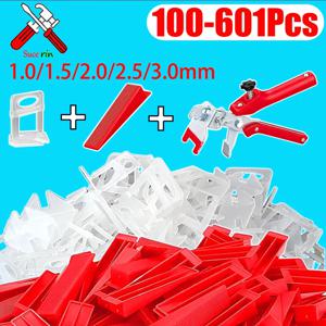 1-601PC 벽 바닥 타일 레벨링 시스템 클립 세라믹 레벨러 스페이서 플라이어 타일 누워 건설 건물 도구에 대한 Wadge 키트