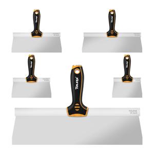 TOLESA 스테인레스 스틸 테이핑 나이프, 0.5mm 두께, 유연한 블레이드, 마무리 구멍 패치용 건식 벽체 나이프 도구, 5 개