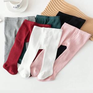새 아기 소녀 팬티 스타킹 신생아 탄성 허리 솔리드 컬러 스타킹 슬림 피트 양말 스타킹 캐주얼 데일리