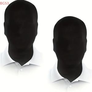 성인 및 어린이 카니발 파티 롤플레잉 소품, 할로윈 의상, 유령 의상, 모든 검정/흰색 헤드기어, 안면 마스크