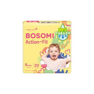 보솜이 액션핏 팬티형기저귀 점보형 공용 20개입 × 1팩