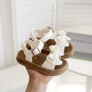 여자 공주 여름 샌들 어린이 여름 해변 신발 오픈 발가락 신발 패션 Bowknot 캐주얼 여자 샌들 여름 신발