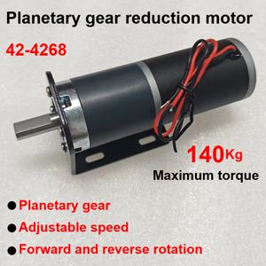42mm DC 12V/24V 유성 기어 모터 140KG 고토크 저속 소형 모터 4268 42ZY 스틸 파이프 감속기 DIY용 RPM 조절 가능
