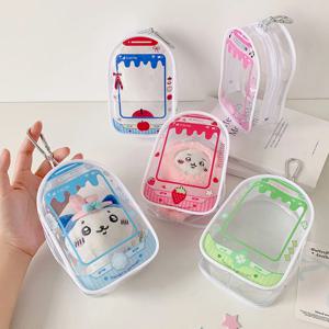 INS 스타일 귀여운 인형 가방 PVC 투명 인형 가방 10cm 면 인형 방진 가방 소녀 트렌디 백팩 걸이 장식