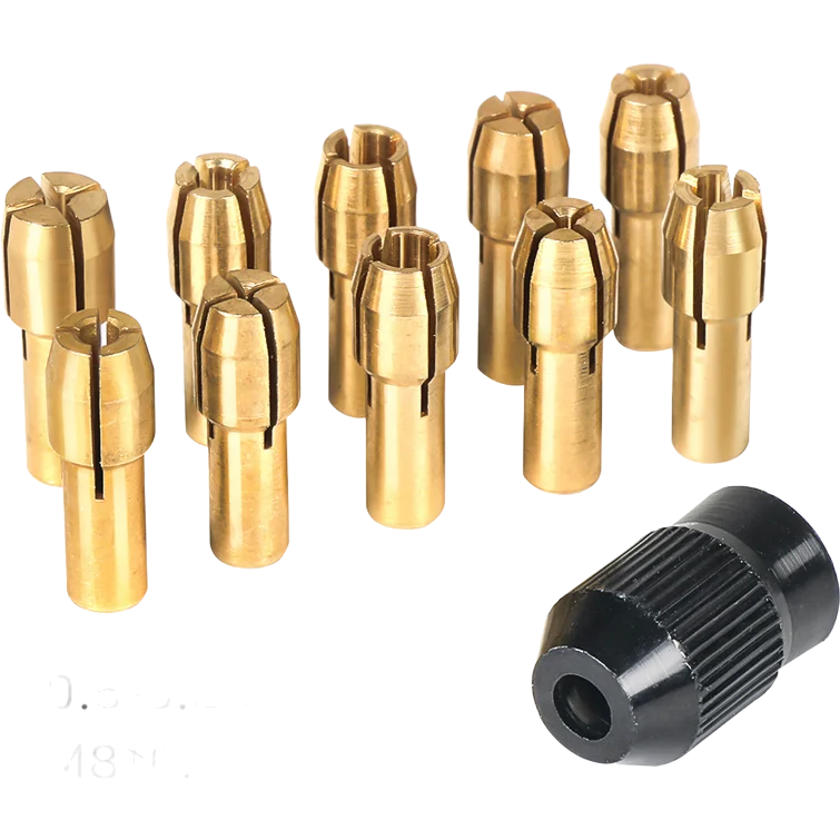 드레멜 로터리 도구용 11개/몫 미니 드릴 황동 콜릿 척 0.5-3.2mm 드레멜 액세서리 세트용 황동 및 너트