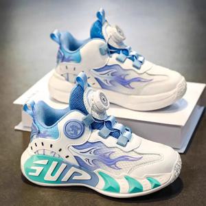 어린이 농구화 스포츠 러닝 미끄럼 방지 소년용 로우탑 통기성 고무 밑창 캐주얼 다용도 사계절용