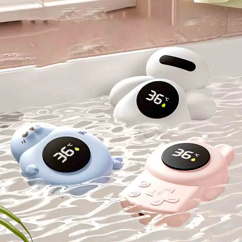 아기 목욕 온도계 어린이 욕조 온도 모니터 방수 디지털 LED 디스플레이 온도 게이지