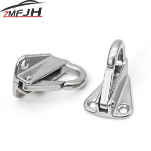 2PCS 스테인레스 스틸 스프링 잠긴 펜더 후크 해양 보트 스프링 스냅 부착 로프 펜딩 후크 보트 하드웨어 액세서리