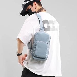 새로운 심플 대용량 여성용 체스트 백 아웃도어 스포츠 크로스바디 캔버스 백 한국 스타일 여성 가방 레저 지퍼 클로저