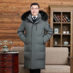 캐나다 패션 겨울 재킷 남성 다운 코트 파카 두꺼운 남성용 화이트 구스 다운 재킷 퍼 칼라 후드 엑스트라 롱 패딩 HWY291