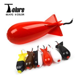 TOLU 낚시 로켓 피더 대형 소형 Spod 폭탄 플로트 루어 미끼 홀더 2 크기 펠렛 로켓 피더 위치 기어 액세서리
