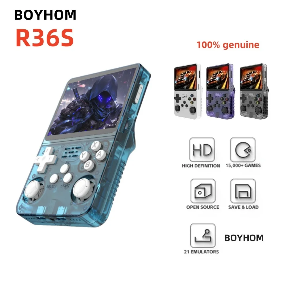 ARKOS R36S 레트로 휴대용 비디오 게임 콘솔 리눅스 시스템 3.5인치 IPS 화면 휴대용 포켓 비디오 플레이어