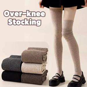 핫 패션 여성 니삭스 단색 JK 여성 양말 얇은 니삭스 오버 니 스타킹 허벅지 양말 니하이 롱삭스