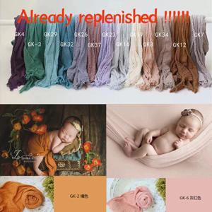 신생아 시어서커 랩 컬러 코튼 거즈 배넷저고리 담요, 스튜디오 아기 모델링 촬영 배경 액세서리