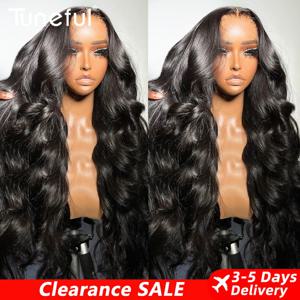 튠풀 HD 투명 13x6 레이스 프론트 인모 가발, 생인도산 바디 웨이브, 프리 플러킹 인모 HD 레이스 프론탈 가발