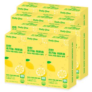 데일리원 진한 유기농 레몬즙 100% 착즙 레몬수 원액 25g X 14포 12통