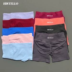 HISTELLO Impact Shorts Df 대체 하이 웨이스트 여성 요가 운동 반바지 Seamless Leggings 스트레치 피트니스 체육관 러닝 반바지