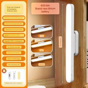 LED 책상 램프 자기 걸이형 야간 조명 USB 충전식 테이블 램프 3색 독서등 캐비닛 옷장용