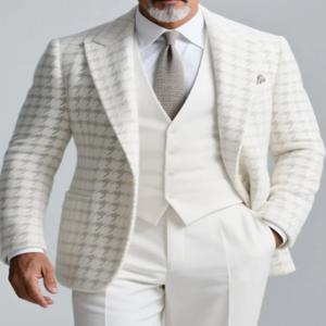 하운드투스 남성 블레이저 시크 노치 라펠 싱글 브레스티드 남성 코트 원피스 패션 웨딩 캐주얼 비즈니스 베스트맨 수트 재킷
