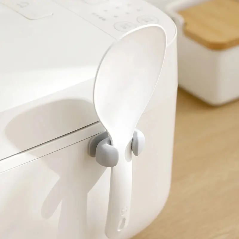 쌀 숟가락 홀더 실리콘 보관함, 주방 벽걸이 형 밥솥 숟가락 선반, 배치 랙