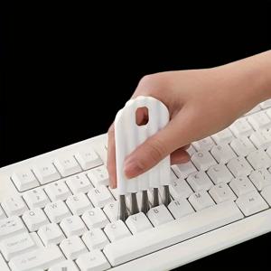 다기능 키보드 청소 브러시 틈새 보온병 컵 뚜껑 키보드 병 입 브러시, 곡선 손잡이 청소 브러시