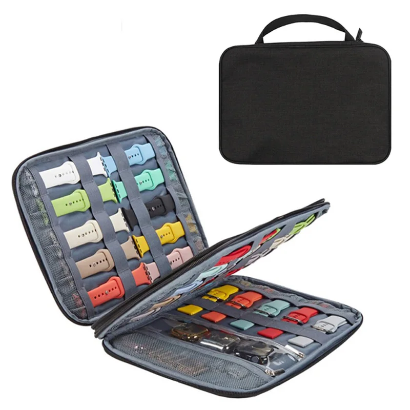 Apple Watch 시계 밴드 보관함 여행용 파우치 스트랩 박스 다기능 시계 스트랩 주최자 박스 시계 밴드 보관 케이스