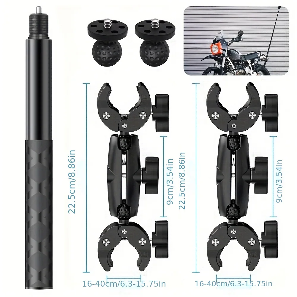 Insta360 x2 x3 x4 x5 오토바이 자전거 마운트 셀카봉 (Insta 360 x2 x3 x4 x5 모토 모노포드 핸들바 액세서리 키트)