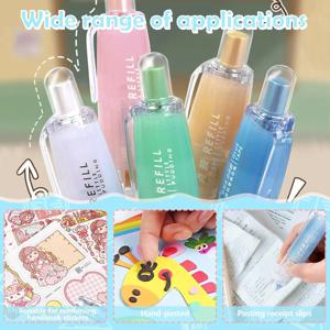 Journamm 5m * 6mm 귀여운 점 접착제 테이프 DIY Scrapbooking 콜라주 사진 앨범 학교 문구 양면 접착 롤러 테이프