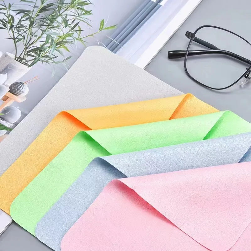 5PCS 안경 청소 천 마이크로 화이버 스크린 렌즈에 적응 나일론 또는 폴라로이드 안경 15*18cm 무작위 색상