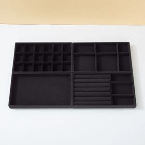 블랙 쥬얼리 주최자 벨벳 쥬얼리 보관함 디스플레이 반지 팔찌 목걸이 보관함 쇼케이스 서랍