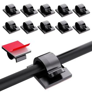 케이블 정리함 클립 와이어 와인더 거치대 이어폰 마우스 코드 클립 보호대, USB 케이블 관리 클립 와이어 관리자, 10 개, 20 개, 50 개