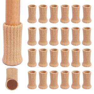 의자 다리 양말 고탄성 의자 다리 바닥 보호대, 미끄럼 방지 패드, 두꺼운 의자 다리 캡, 가구 패드 커버 세트, 24 개