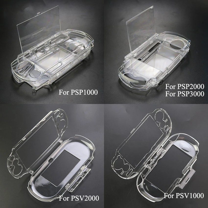 하드 클리어 캐리 커버 크리스탈 케이스 PSP 1000 2000 3000용 투명 보호 쉘 PSV 2000 1000용