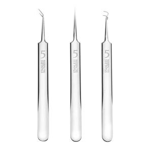 독일 초미세 No. 5 셀 여드름 블랙 헤드 클립 핀셋 뷰티 살롱 특수 긁기 및 닫기 유물 여드름 바늘 도구