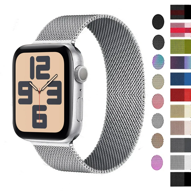 Apple Watch 밴드 용 밀라노 루프 44-45mm 40mm 41mm 38-42mm 프라이드 팔찌 iwatch 시리즈 10 9 8 7 6 SE 5 4 3 울트라 2 49mm 스트랩