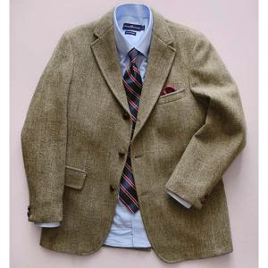 남성 헤링본 캐주얼 블레이저 슬림 싱글 브레스트 패션 디자인 편안한 비즈니스 통근자 자켓 남성 정장 재킷 남자